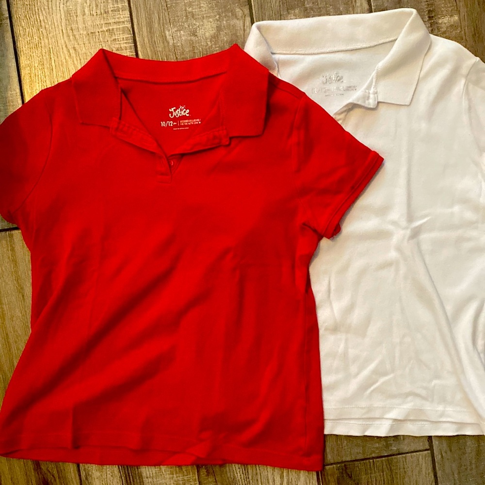 Justice size 10/12 polo shirts 2 in this bundle Sale 3 for $20